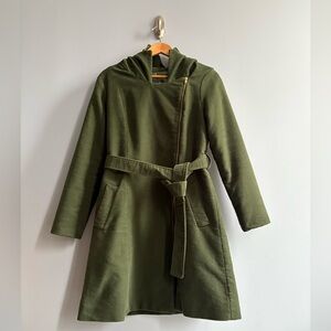 Vaute Emily Vegan Moleskin coat in Forest size M